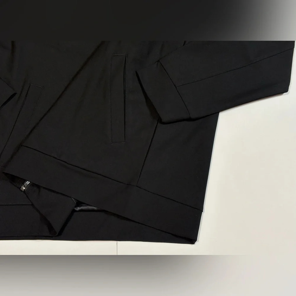 Kenneth Cole New York Men’s Full Zip Bomber Jacket KF9L48BLK black size M medium